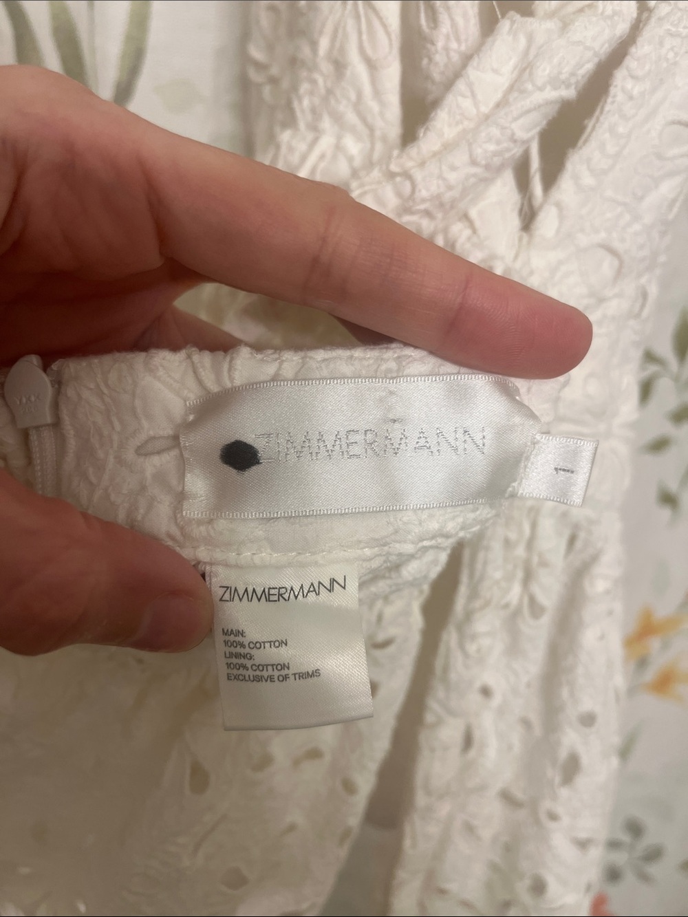 Zimmermann Cream Eyelet Tie-Waist Halter Top - SIZE 1 - Picture 14 of 14